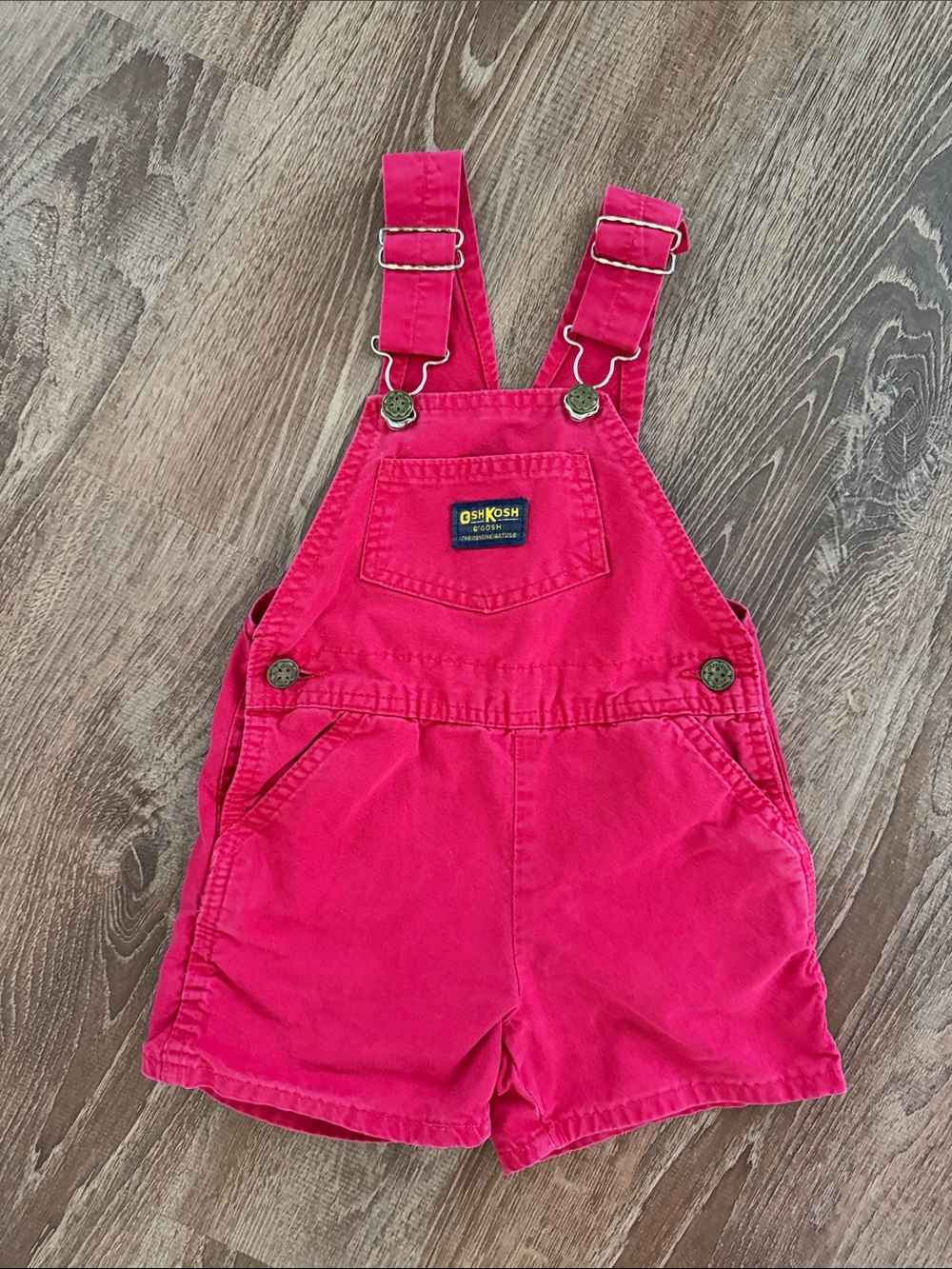 Vintage OshKosh B'gosh Red Short Overalls